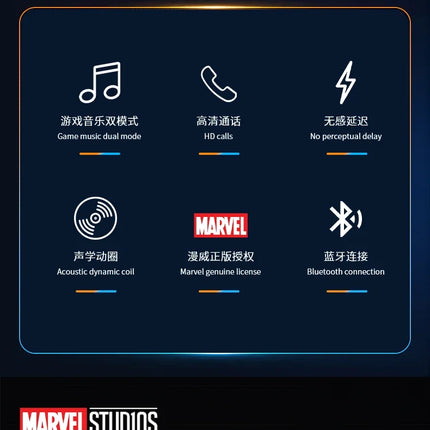 Disney Headphones Foldable HIFI Sound Bluetooth Headsets Spider-Man Series Wireless Earphones Bluetooth for Kids Anime Cartoon