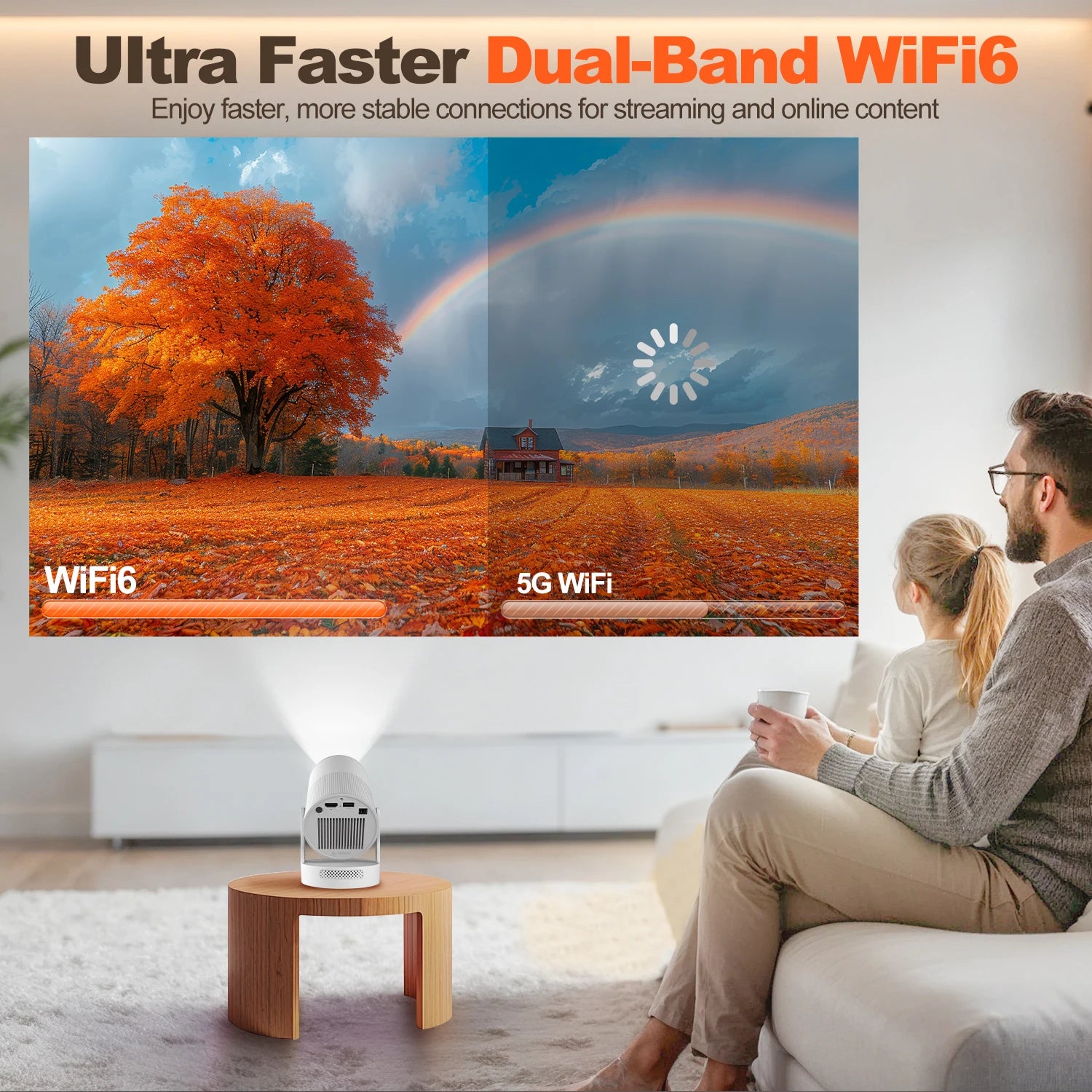 Magcubic HY300 Ultra Portable Projector with Speaker Electronic Focus 4K 300ANSI