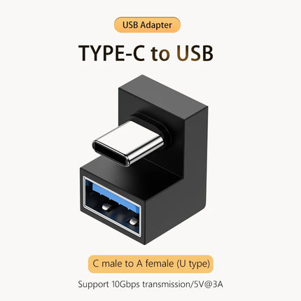NNBILI 5A Type-C OTG Adapter 240W Fast Charging Data Converter USB4.0 40Gbps Support 8K 60Hz USB C 90/180 Degree Elbow Adapter