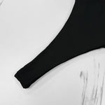 2025 New Women's Solid-color Separate Beach Wear Sexy Halter Three-point Bikini Backless Adjustable Lace-up Swimsuit