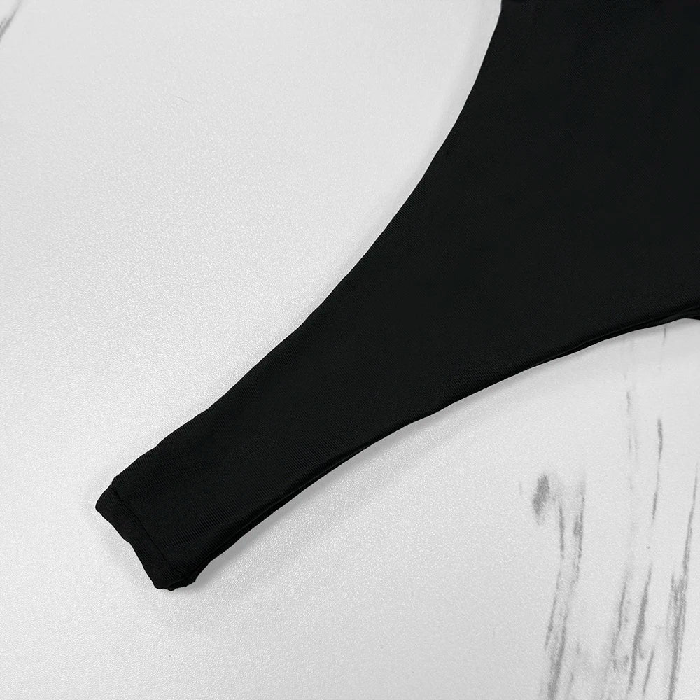 2025 New Women's Solid-color Separate Beach Wear Sexy Halter Three-point Bikini Backless Adjustable Lace-up Swimsuit