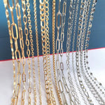 No Fade 2Meters Stainless Steel Chains for Jewelry Making DIY Necklace Bracelet Accessories Gold Chain Lips Beads Beaded Chain