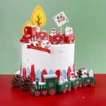 Happy New Year Christmas Train, Halloween Ornament with Moving Train, Home Noel Gifts, Children's Birthday Cake Decoration, 2026