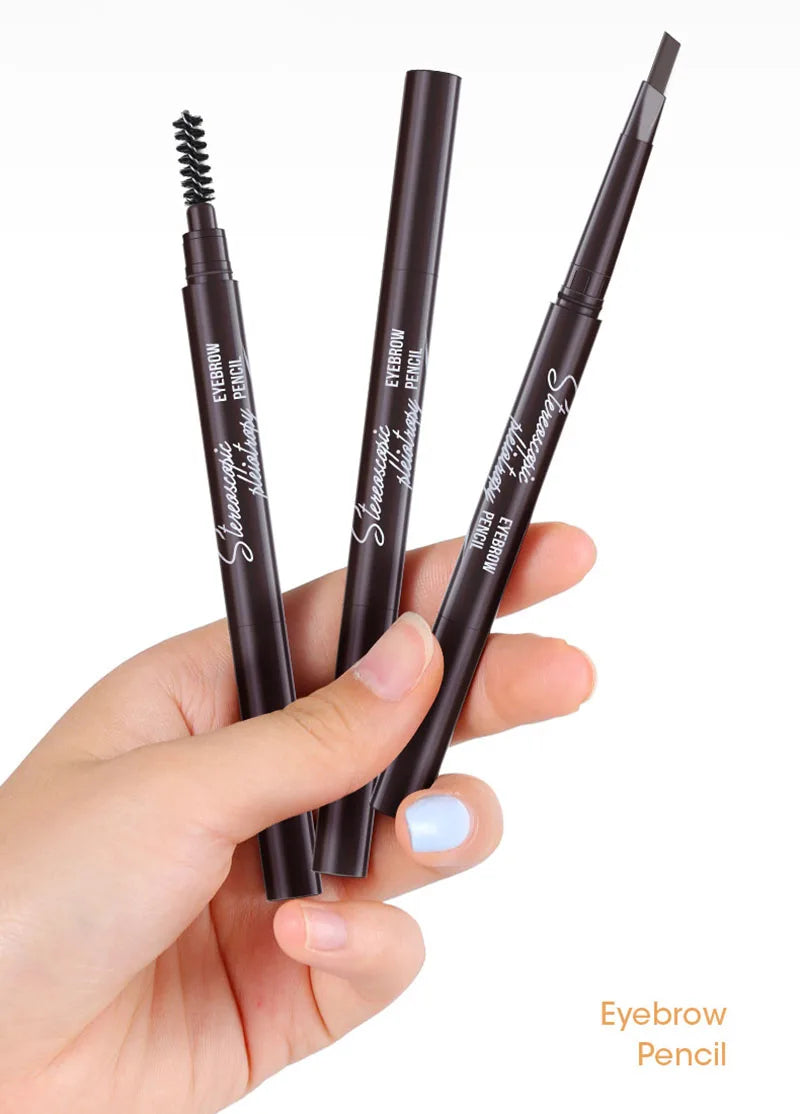 5 Colors Eyebrow Cosmetics Pencil Waterproof Double-headed Eyebrow Tattoo Natural Long Lasting Makeup Paint Eyebrow Pencil