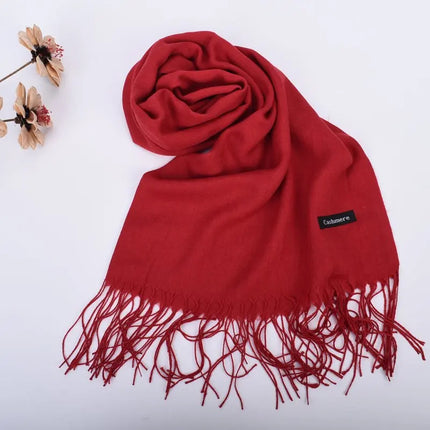 Leather Powder Autumn and Winter New Solid Color Scarves Wholesale for Men and Women 120g Single Color Headband Shawl