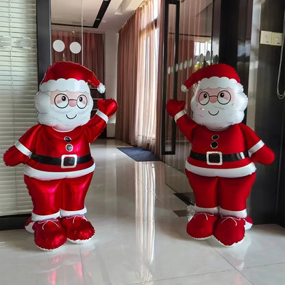 1pcs Santa Foil Balloons - 61" Self-Sealing Christmas New Year's Themed Parties Perfect for Holiday Decorations