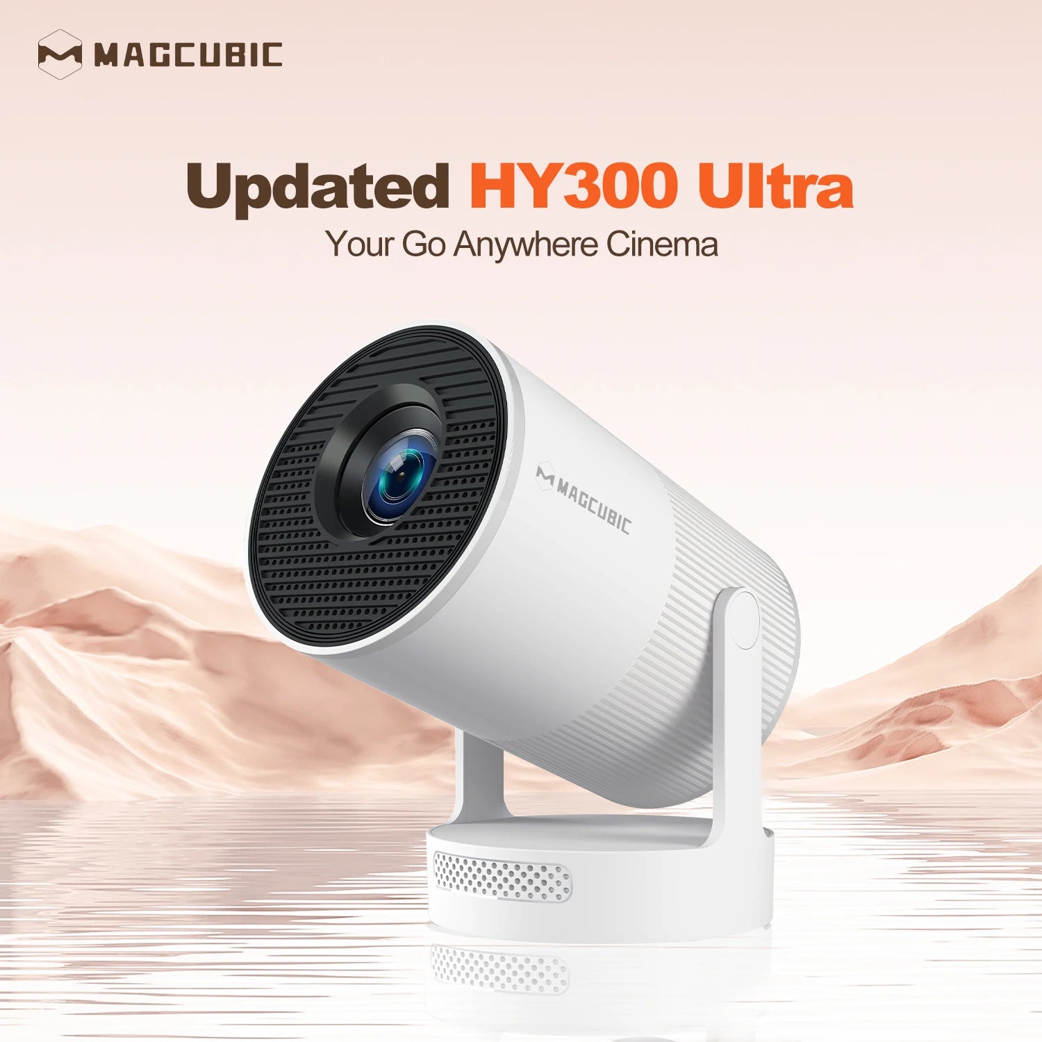 Magcubic HY300 Ultra Portable Projector with Speaker Electronic Focus 4K 300ANSI
