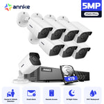 ANNK H.265+ 5MP Lite Ultra HD 8CH DVR CCTV Security System 4/8PCS Outdoor 5MP EXIR Night Vision Camera  Video Surveillance Kit