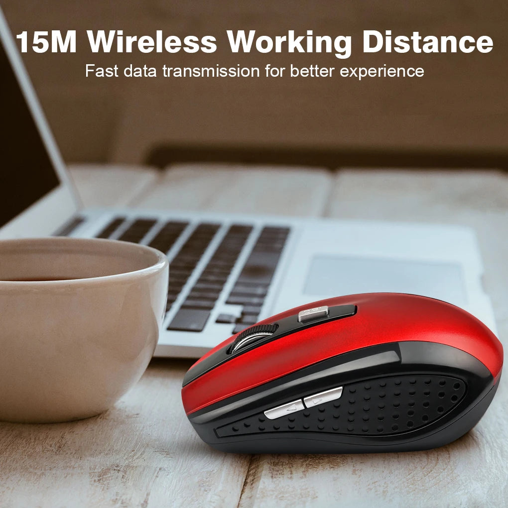 2.4G Wireless Mouse Bluetooth Mouse Ergonomic 800/1200/1600DPI 6 Mute Buttons Mouse For MacBook Tablet Laptops Computer PC