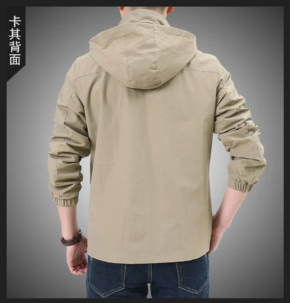 Gorpcore Jacket Men's Military Tactical Hunting Jacket Men's Autumn Casual Waterproof Windbreaker Men's Coat Pocket Work Clothes