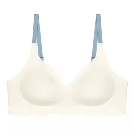 No Trace Top Women's Underwear No Steel Ring Pure Desire Comfortable Upper Support Sling Adjustable Beauty Back Bra Thin Section