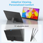 Amoudo 15.6 Inch 1920x1080P  60HZ Portable Monitor Extend Display IPS LCD Panel Penhole Stand VESA USBC Mini HDMI Mobile Display Portable Monitor