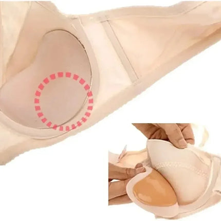 2pcs Silicone Bra Inserts Breast Pads Sticky Push-up Women Bra Cup Thicker Nipple Cover Patch Bikini Inserts for Swimsuit Gifts
