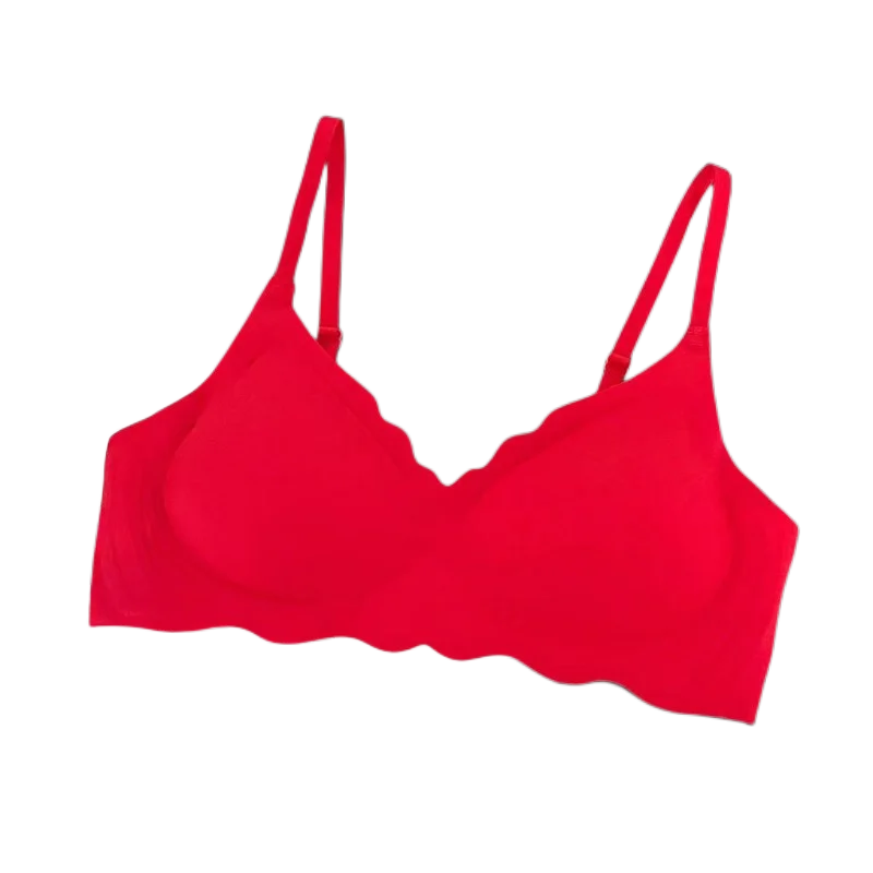 Sexy Seamless Bras For Women Wire Free Push Up Brassiere V Neck Bralette Women's Glossy Soft Underwear Female Lingerie Intimates