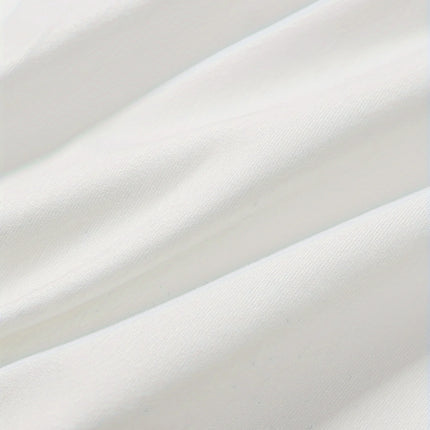 Men's Summer Casual Loose Size 100% Cotton Letter Print Round Neck Short Sleeve T-shirt Top