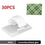 30pcs Cable Organizer Clips Cord Holder Desktop Workstation Wire Manager USB Charging Data Line Bobbin Winder Cable Management