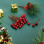 100pcs Simulated Berries Artificial Christmas Decoration Christmas Decoration Christmas Tree Accessories Home Decoration Props