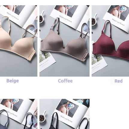 Ultra Thin Sexy Ice Silk Wireless Bra For Women Sexy Gather Underwear Push Up Simple Lingerie Seamless Brassiere Bralettle