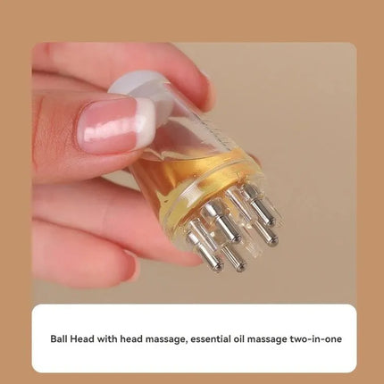 Scalp Applicator Hair Regrowth & Styling Solution Guide Comb Hexagon Head Oil Roller Ball Massage Comb Massage Relaxation Tools