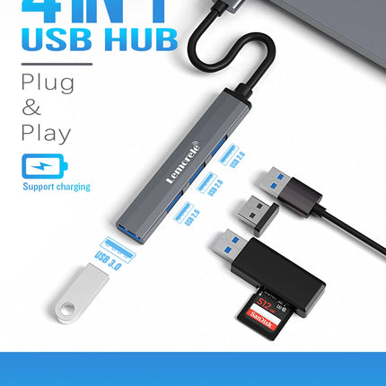 Lemorele 120cm 4Ports USB HUB OTG USB A 3.0 Adapter Multi Splitter Adapter Laptop Accessories For Xiaomi Lenovo Macbook Pro