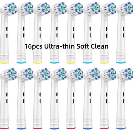 16/20PCS Brush Head nozzles for Oral B Electric Toothbrush Replacement Head Refill Sensitive Floss Cross Action for Oralb