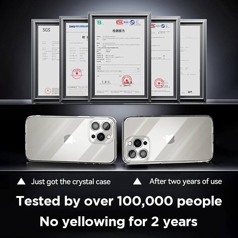 Joyroom Case For iPhone 16 15 Pro Max Case Crystal Transparent PC Anti-Yellow Lens Protection Cover For iPhone 16 Pro Max Case