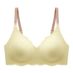 Sexy Seamless Bras For Women Wire Free Push Up Brassiere V Neck Bralette Women's Glossy Soft Underwear Female Lingerie Intimates