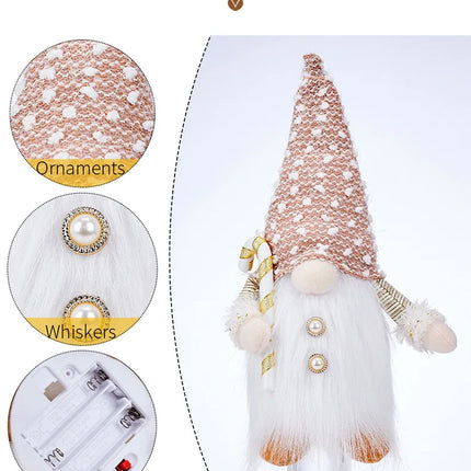 30cm Glowing Gnome Christmas Decorations 2024 Faceless Plush Dolls elf Home Ornaments Navidad New Year 2024 Gift