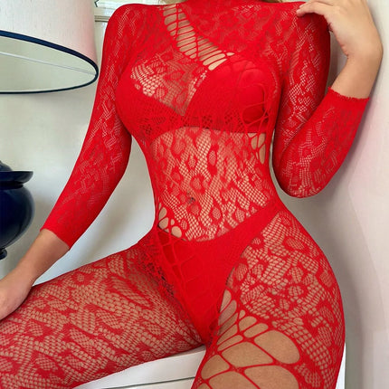 Crotchless Sex Bodysuits Transparent Bodystocking Hollow Bold Body Suit Backless Pantyhose Erotic Costumes Sexy Fishnet Lingerie