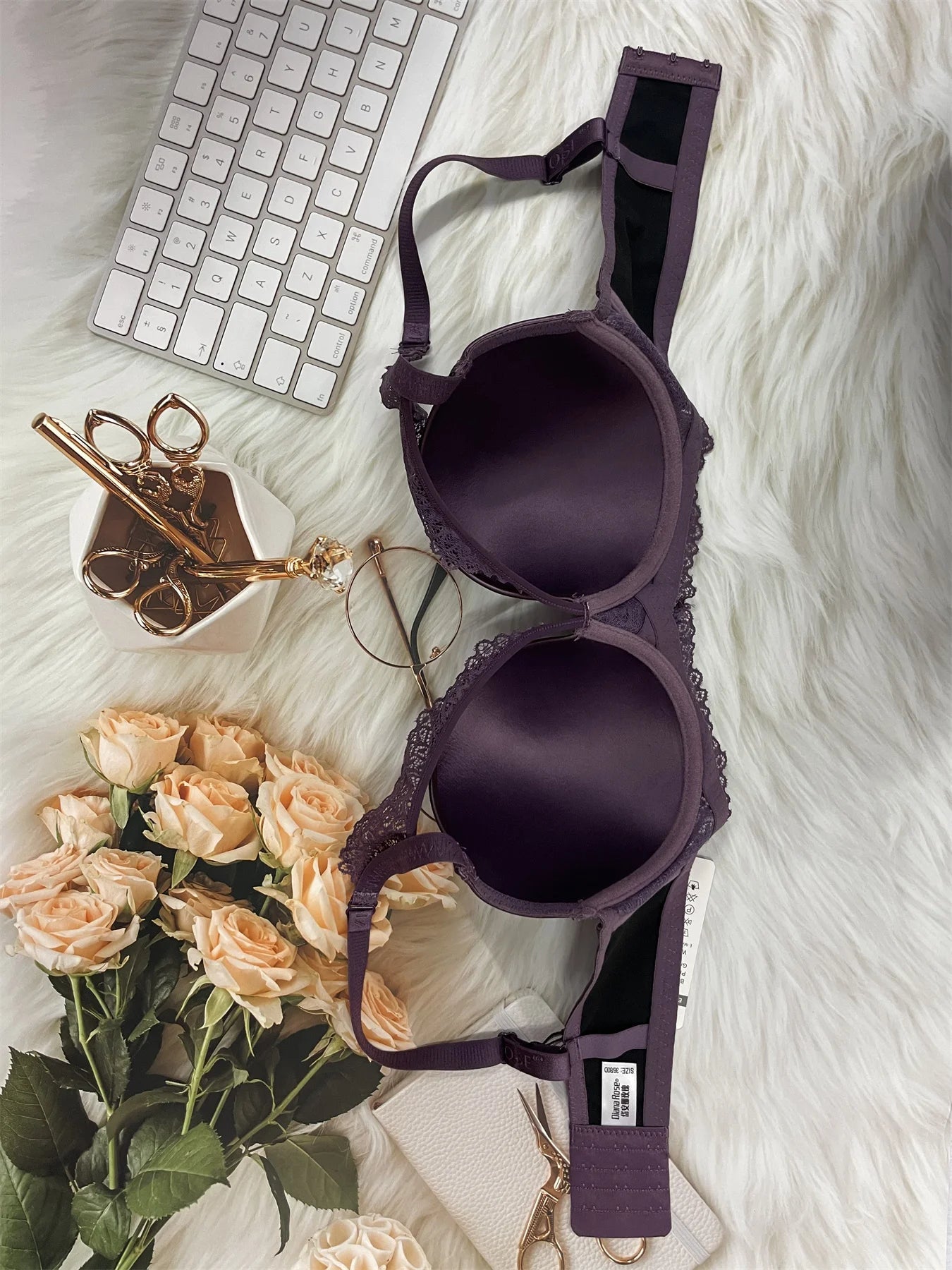 Pu leather fabric women's underwear with underwire pull-up thin mold cup sexy bra