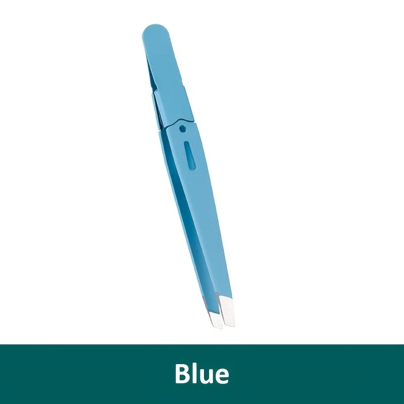 Eyebrow Tweezer Colorful Hair Beauty Fine Hairs Puller Stainless Steel Slanted Eye Brow Clips Removal Makeup Tools