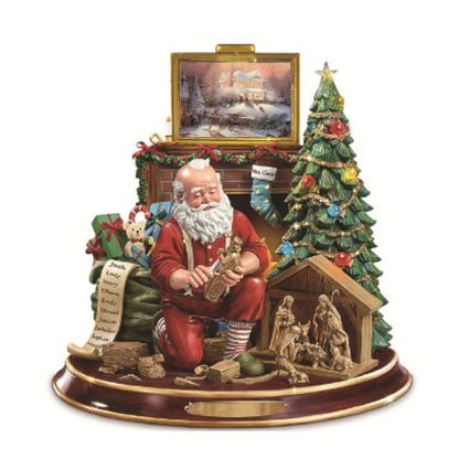 Christmas Tree Rotating Sculpture Train Decorations Paste Window  Stickers