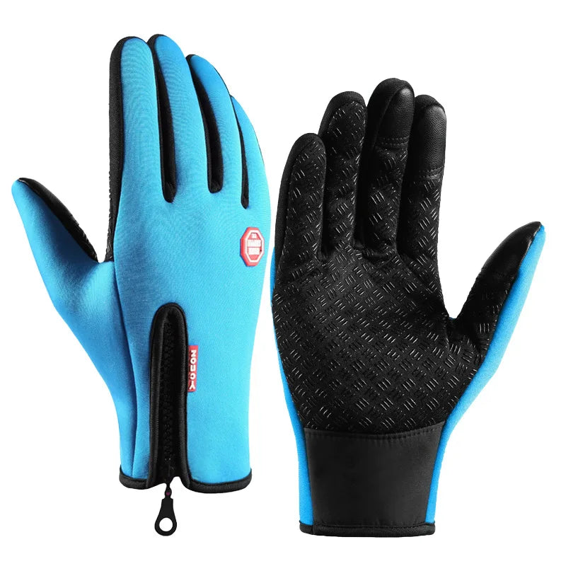 Winter Cycling Gloves With Wrist Support Touch Screen Bicycle Gloves Outdoor Sports Anti-slip Windproof Bike Full Finger Gloves