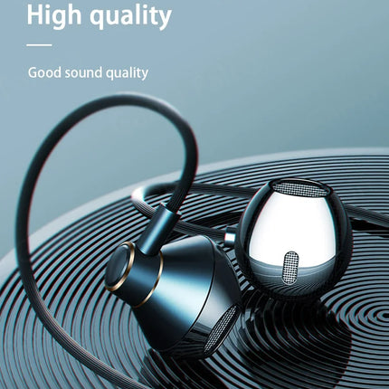 USB Type C Headphone HiFi Bass Stereo Volume Control Mic 3.5mm Wired Earbuds For Galaxy S24 S23 S22 S21 Ultra iPhone 15 Pro Max