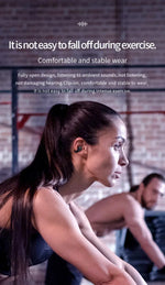 T75 Sport Bone-Conduction Bluetooth 5.3 Earphones HiFi Sound Wireless Headphones Earclip Waterproof Open Ear Headset Earring