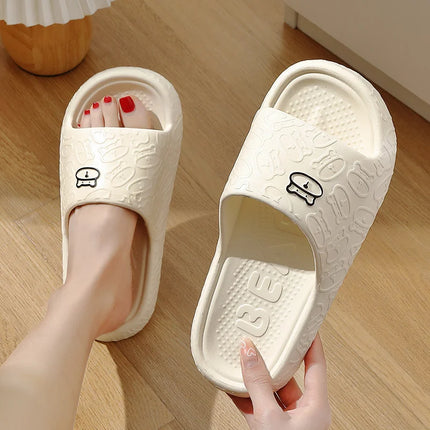 Summer Women's Slippers Indoor Casual Anti-slip and Anti-odor Bathroom Bathe Soft Resilience Sole Men Comfort Beach Slides Shoes