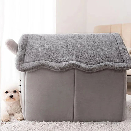 Indoor Warm Dog House Soft Pet Bed Tent House Dog Kennel Cat Bed with Removable Cushion Suitable for Small Medium Large Pets Ind