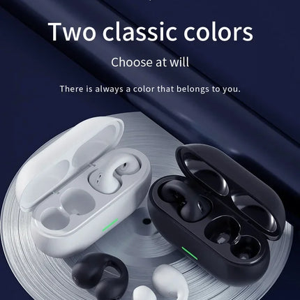 T75 Sport Bone-Conduction Bluetooth 5.3 Earphones HiFi Sound Wireless Headphones Earclip Waterproof Open Ear Headset Earring