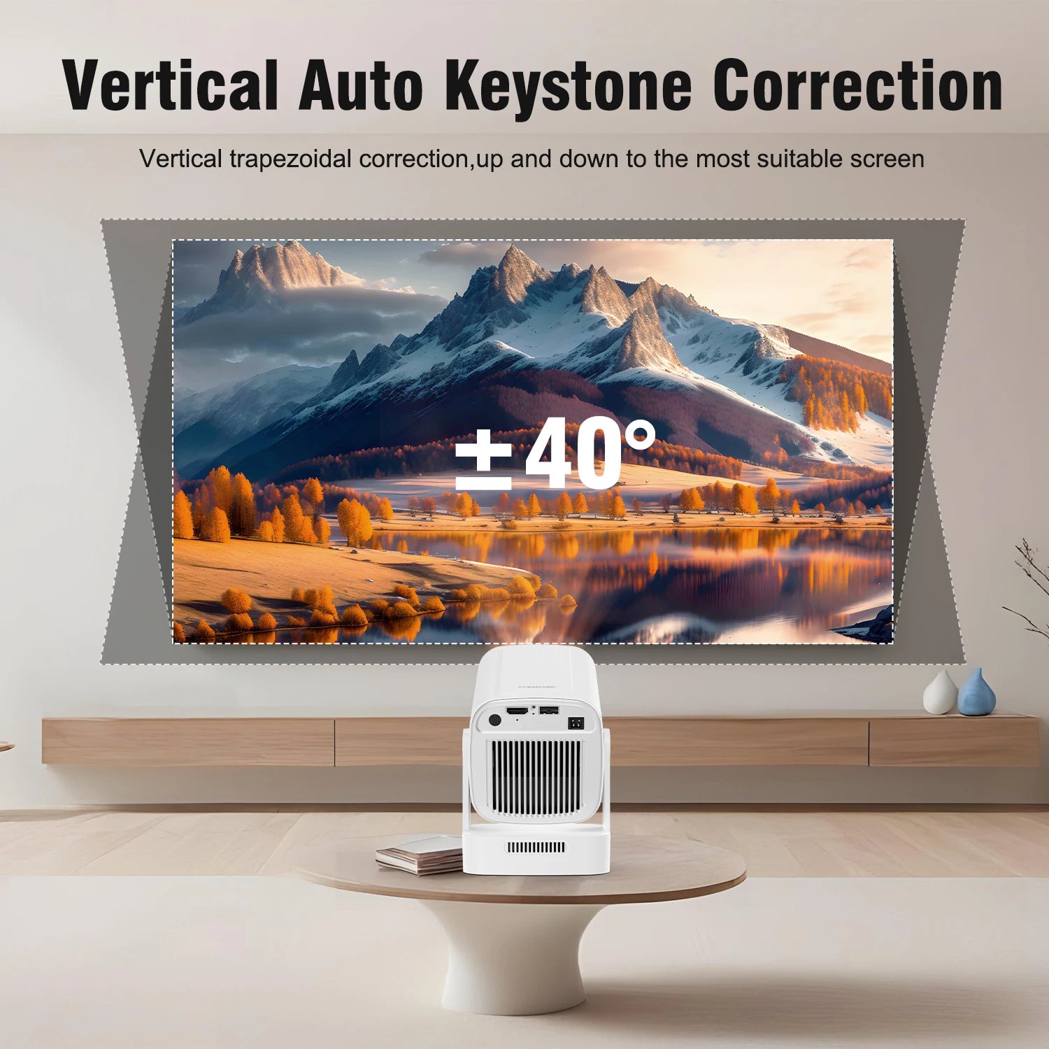 Magcubic HY310 4K Auto Focus Android 11 Mini Projector 330ANSI 5W Speaker Air Mouse Voice Control Portable Outdoor Home Cinema