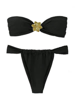 "2025 Sexy Bandeau Push-Up Bikini Set - Brazilian Thong Swimwear for Women"