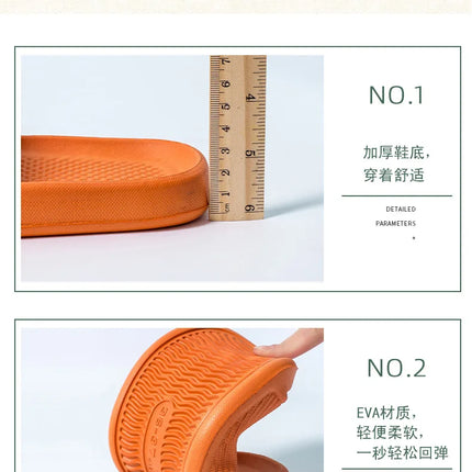 Women's Slippers Fashio Light EVA Soft Men's Home Sole Slipper Bathroom Anti-Slip Casual Indoor Slipper Beach Sandal Flip-Flops