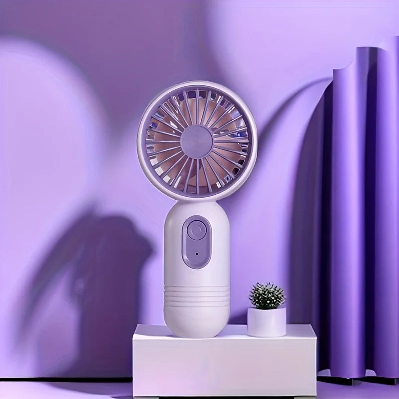 1PC USB Mini Rechargeable Portable Fan with 3 Speeds, Handheld Fan for Gift Choice, Perfect For Office, Outdoor, Travel, Camping