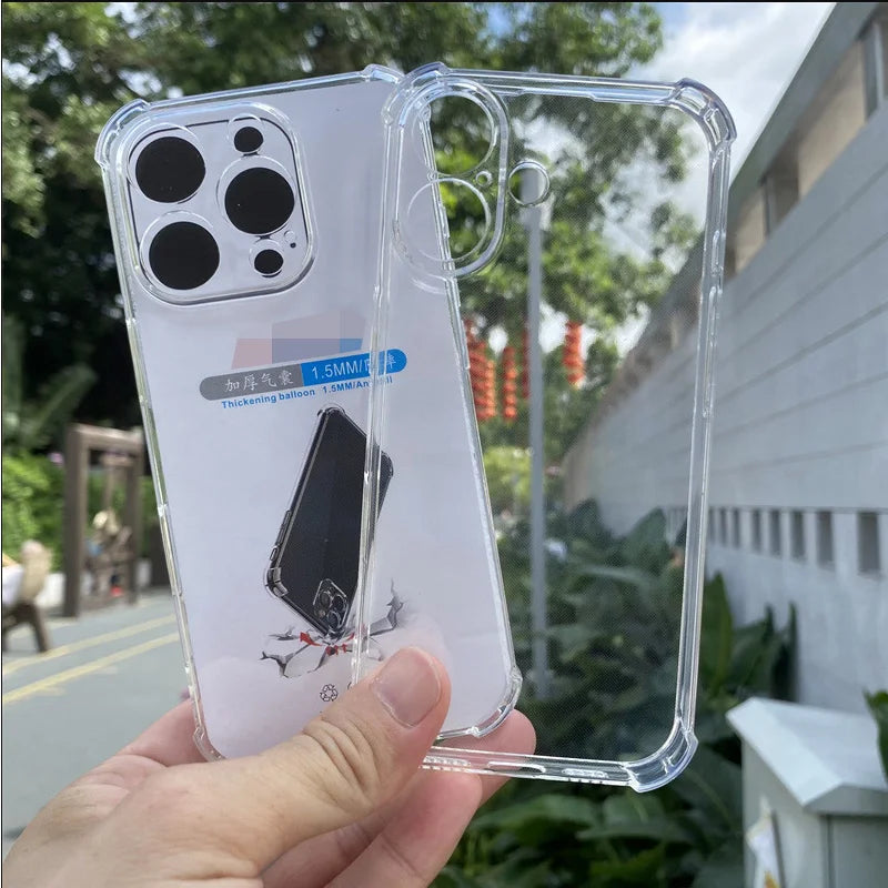 Phone Case for Xiaomi Redmi Note 14 13 Pro 4G 12 Pro Plus 5G Shockproof Clear Silicone Bumper Transparent Slim Shell Back Cover