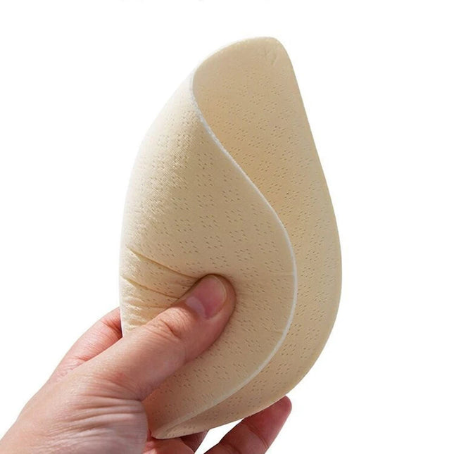 1Pair Thick Latex Bra Pads Push Up Breast Enhancer Removeable Bra Padding Inserts Cups For Women's Bras Swimsuit Bikini Padding