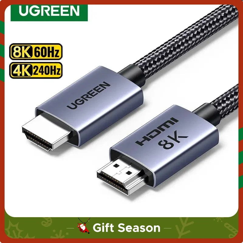 UGREEN HDMI Cable 8K/60Hz for PS5 Xiaomi TV Box Ultra High Speed Certified 8K@60Hz Cable 48Gbps Dolby Vision HDCP2.3