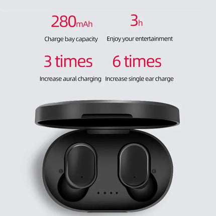 A6S TWS Bluetooth Wireless Headphones Wireless Earbuds 5.0 TWS Earphone Noise Cancelling Mic for Xiaomi iPhone Huawei Samsung