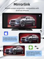 10.26 Inch Portable Wireless Carplay Screen HD Rear Reversing Camera Car Radio DVR MP5 Multimedia Video Player Android Auto