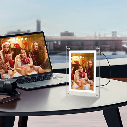 Acrylic Digital Photo Frame 5/7 Inch 1000mAh Vertical Display IPS Screen 2G Memory Battery Porta Retrato Digital