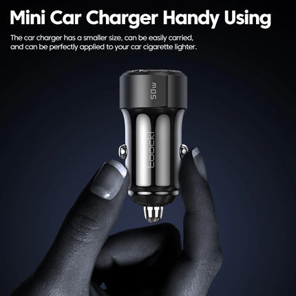 Toocki 50W Car Charger USB C Quick Charge QC PD 3.0 Type C Fast Charging for iPhone 14 Pro Max Xiaomi POCO Samsung Car Charger