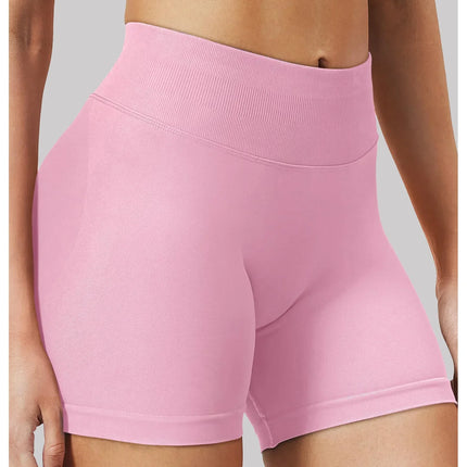 4.5'' Impact Shorts Seamless Low Ribbed Waistband Gym Shorts Scrunch Bum Yoga Shorts Booty High Stretch Running Bike Shorts